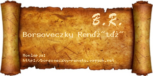 Borsoveczky Renátó névjegykártya